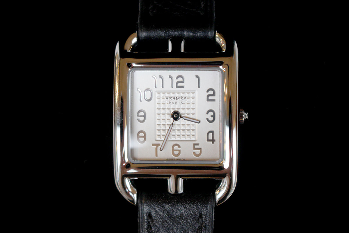 [중고명품다올] 에르메스 케이프코드 가죽 시계 은장 CC1.210 (상태 S급)